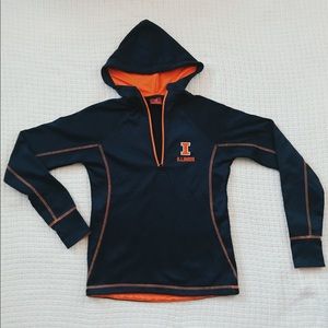 ILLINI hooded quarter zip
